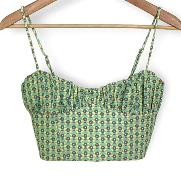 ZARA Bloggers Fav Printed Corset Crop Top - Picture 3 of 7